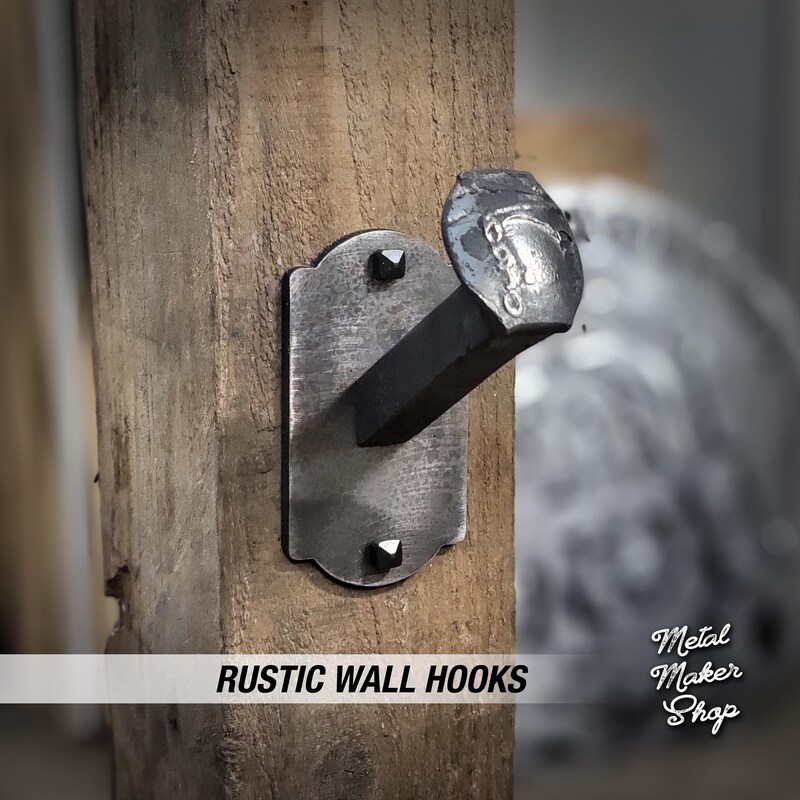 Railroad Spike Hook, Great holder for work clothes and tools, Farmhouse Decor | H3B